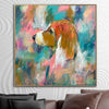 Original Abstract Dog Paintings On Canvas Colorful Beagle Painting Acrylic Hand Painted Artwork Modern Fine Art | BRITISH FORTITUDE - trendgallery.ca