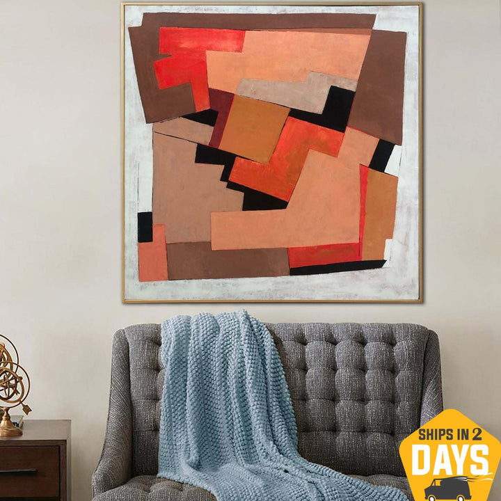 ORANGE LABYRINTH 50"x50"