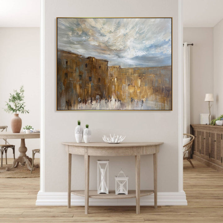Large Abstract Oil Painting Oversized Canvas Painting Wall Art Modern Painting Acrylic Frame Painting Unique Wall Art Living Room Art | WAILING WALL 71"x99"
