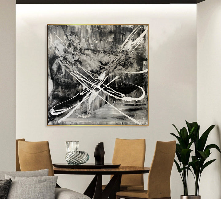 MONOCHROMATIC MAELSTROM 26"x26"