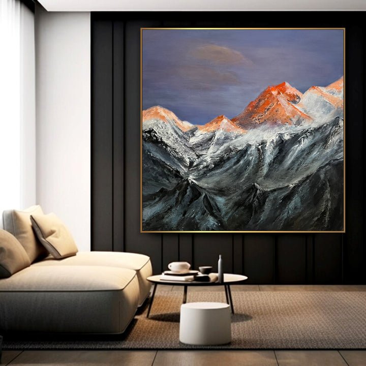 SNOWY MOUNTAINS 40"x40"