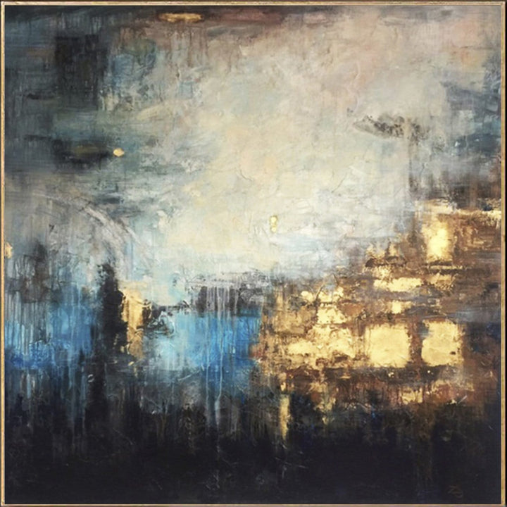 Abstract Art in Deep Blue and White | NIGHT SKY - trendgallery.ca