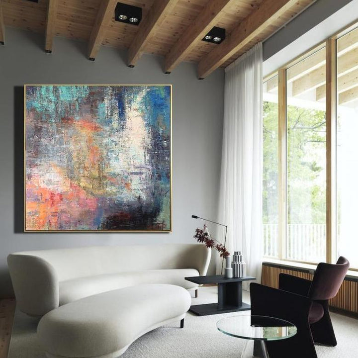 Abstract Acrylic Artwork Paintings On Canvas Oversized Painting Colorful Painting | VOYAGE - trendgallery.ca
