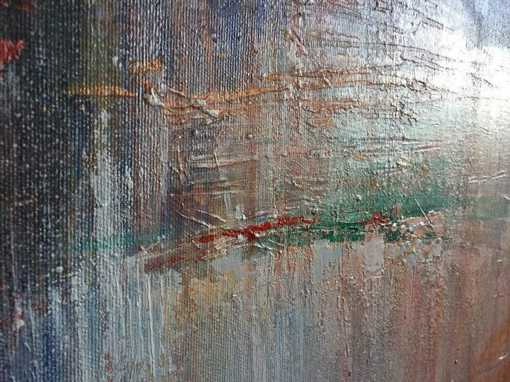 Abstract Painting in Gold, Green and Blue | TASTE OF LIFE - trendgallery.ca