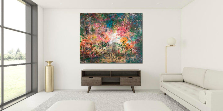 Large Abstract Colorful Paintings On Canvas Multicolor Expressionist Style Art Modern Hand Painted Oil Wall Art | OMENS