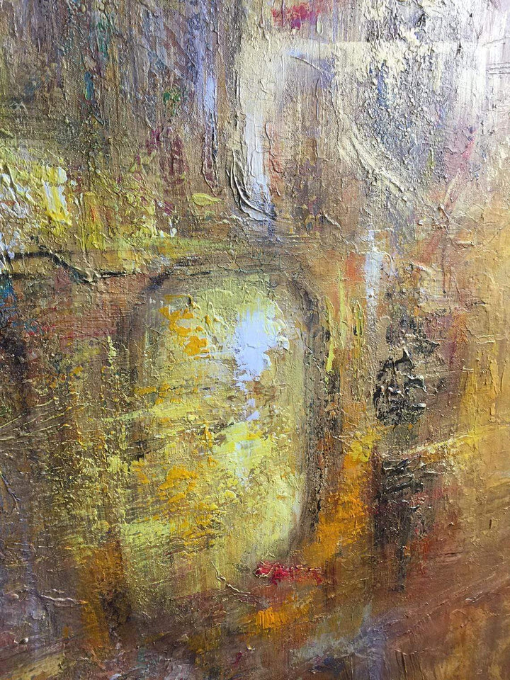 Abstract Painting in Gold and Yellow | GOLDEN COIN - trendgallery.ca