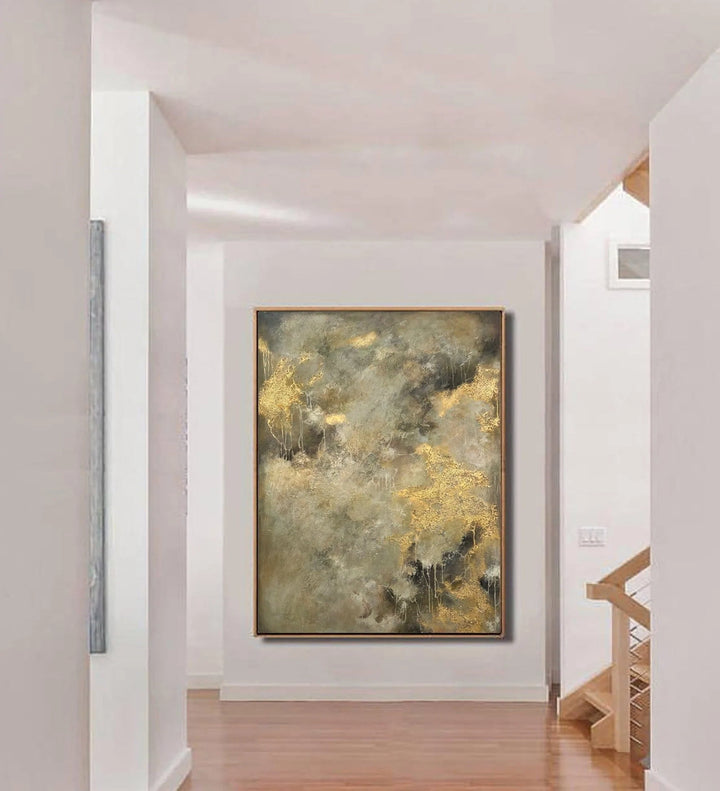 Abstract Gold Painting Large Abstract Painting on Canvas Modern Oil Painting Original Minimalist Art Abstract Art | LIQUID GOLD - trendgallery.ca