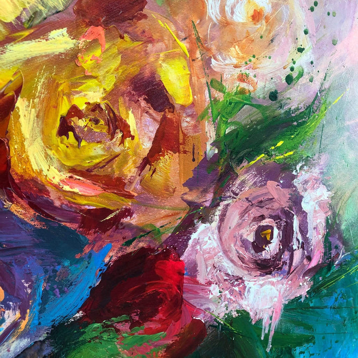 BLOOMING ROSES 46"x46"