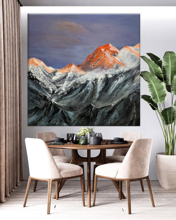 SNOWY MOUNTAINS 40"x40"