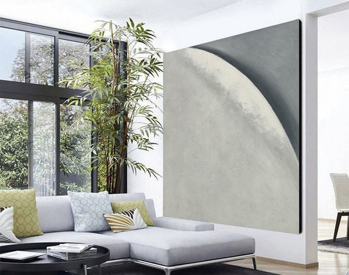 Large Gray Abstract Painting Black And White Wall Art Canvas Acrylic Painting Original Large Wall Decor Living Room Oversize Abstract Art | FAMILIAR PLANET - trendgallery.ca