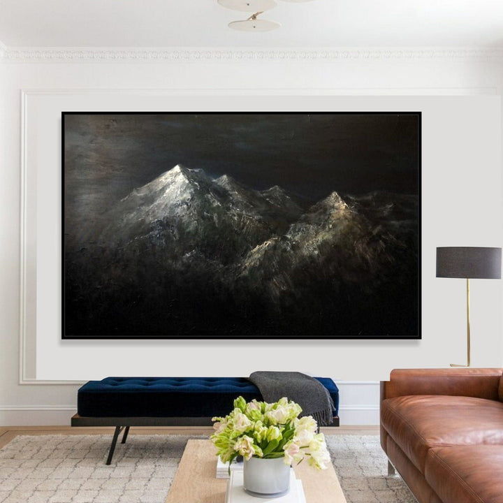 Large Mountains Abstract Paintings Alps Abstract Mountains Painting Original Mountains Painting Landscape Wall Painting | MOUNTAIN SUMMIT