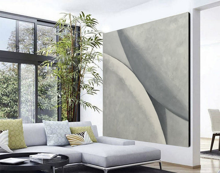 Extra Large Gray Wall Art Abstract Painting Black And White Paintings On Canvas Modern Painting Original Living Room Wall Decor Canvas | GRAY CHARMS - trendgallery.ca