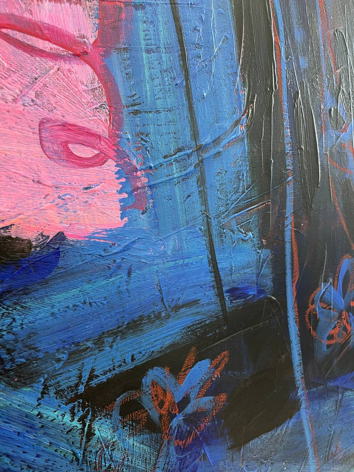 WOMAN WITH GLASSES 40"x40"