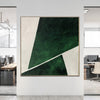 Large Green Abstract Painting Abstract Green Art on Canvas Original Modern Wall Art White and Green Art Geometric Wall Art | GREEN GEOMETRY - trendgallery.ca
