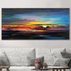 Abstract Painting Colorful Art Navy Blue Painting Sunset Painting Original Wall Art Texture | COLORFUL SUNSET - trendgallery.ca
