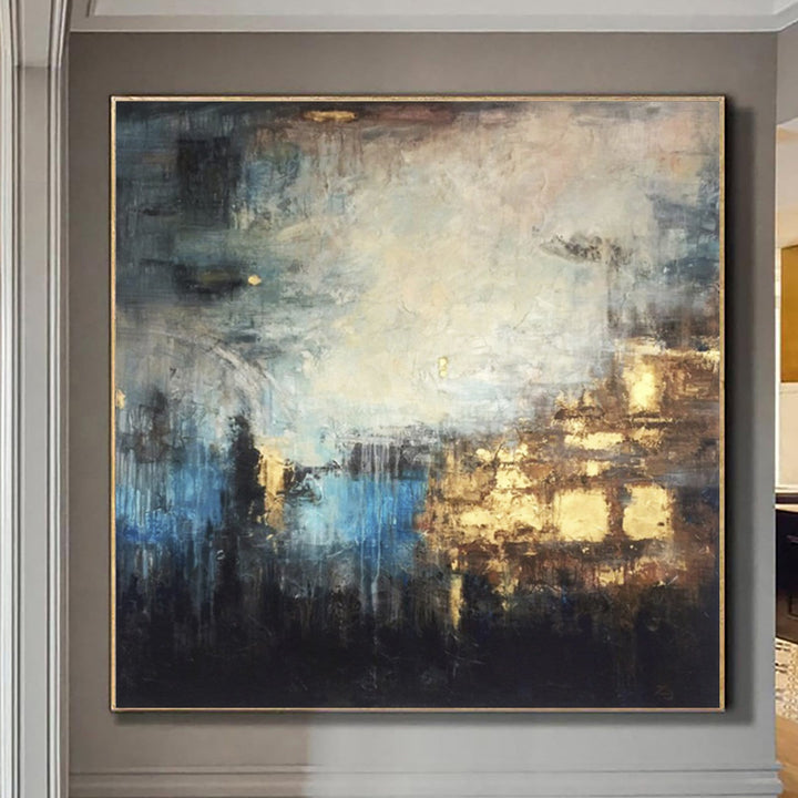 Abstract Art in Deep Blue and White | NIGHT SKY - trendgallery.ca