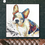 Abstract French Bulldog Terrier Painting Unique Dog Wall Artwork Modern French Bulldog Dog Artwork Animal Abstract | EXPECTATIONS