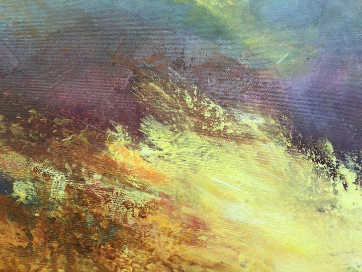 Abstract Colorful Sunset Acrylic Painting Original Seascape Modern Wall Art for Living Room Decor | AWAKENING - trendgallery.ca