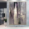 Large Oil Painting Modern Silver Artwork Gold Leaf Original Silver Painting Gray Painting Contemporary Wall Art Fine Art | RADIANCE OF ETERNITY - trendgallery.ca