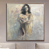 Extra Large Oil Painting Large Canvas Art Oil Female Body Painting Modern Large Canvas Abstract Naked Woman Body Modern Artwork | NAKED SILENCE - trendgallery.ca