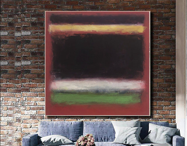 Mark Rothko Canvas Art Abstract Expressionist Paintings On Canvas Modern Fine Art Textured Handmade Wall Art Mark Rothko Painting | DARK REFLECTION - trendgallery.ca