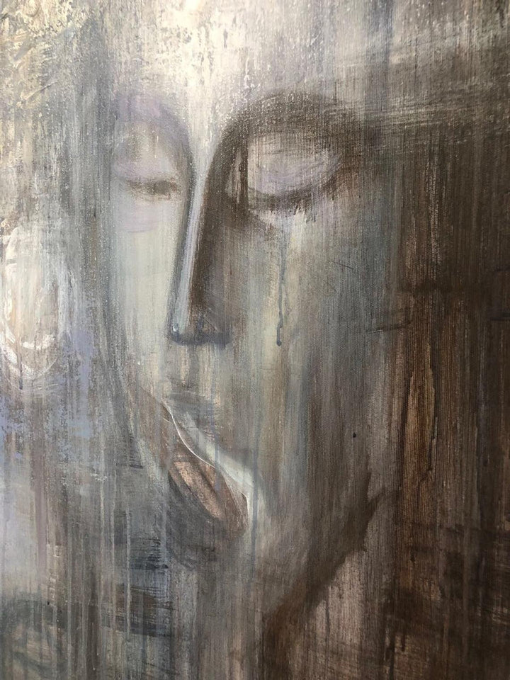 Acrylic Painting On Canvas Original Abstract Faces Painting Contemporary Art | WATER NYMPHS - trendgallery.ca