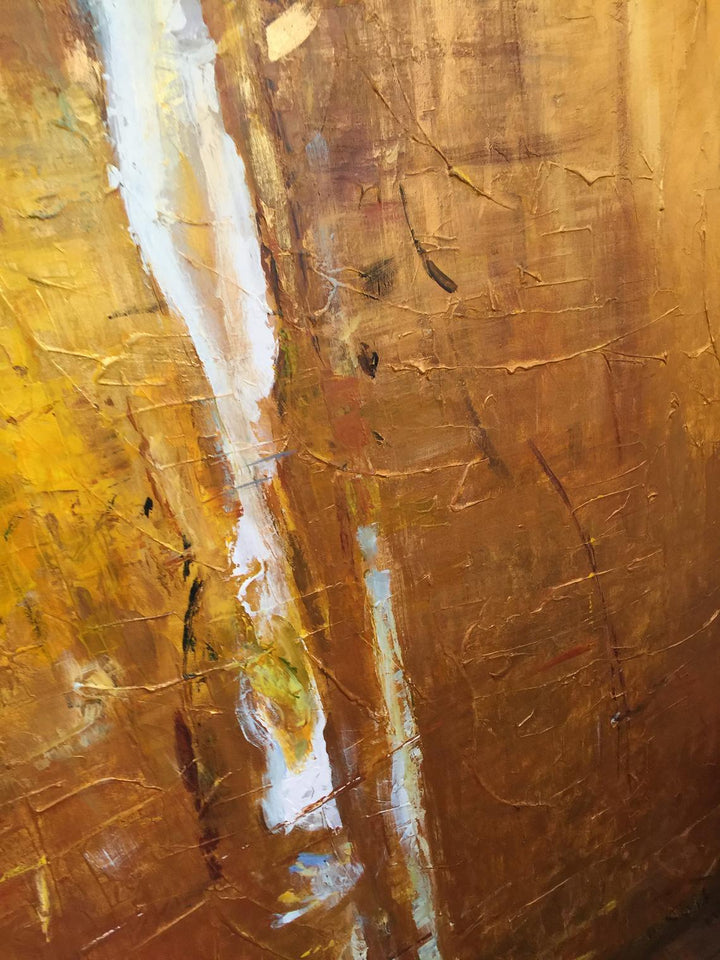Abstract Art in Gold, Green and White | GOLD RUSH - trendgallery.ca