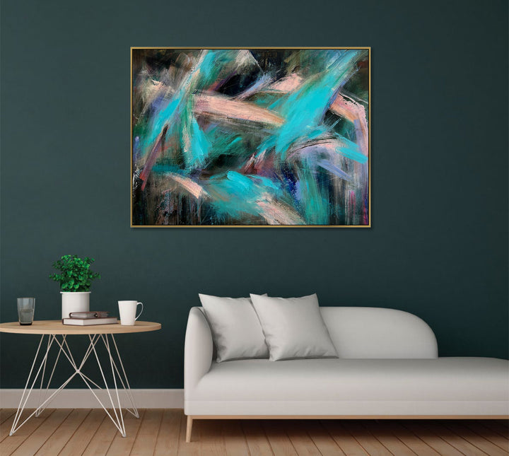 Colorful Wall Art Abstract Texture Painting Modern Paintings On Canvas Contemporary Art Painting Acrylic Painting Modern Handmade | VIVID TUMULT 34"x46"