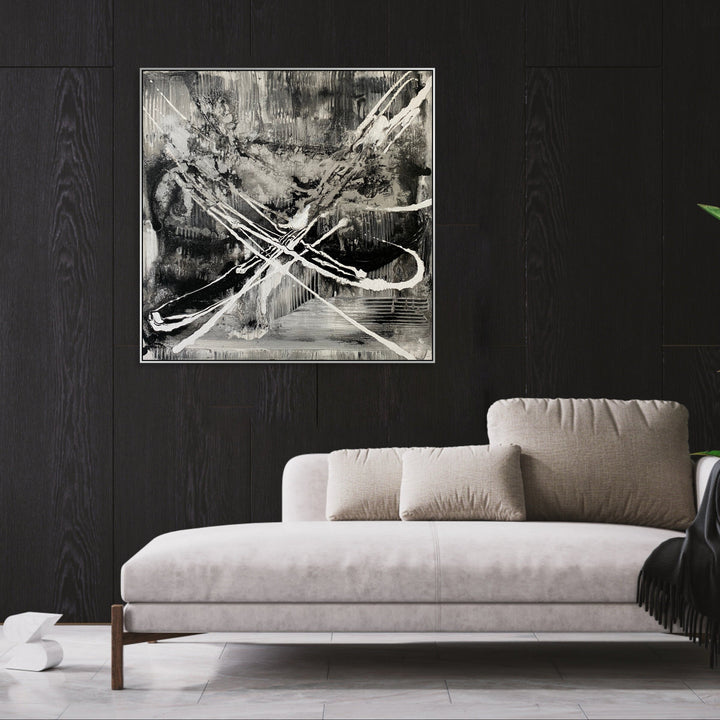 MONOCHROMATIC MAELSTROM 26"x26"