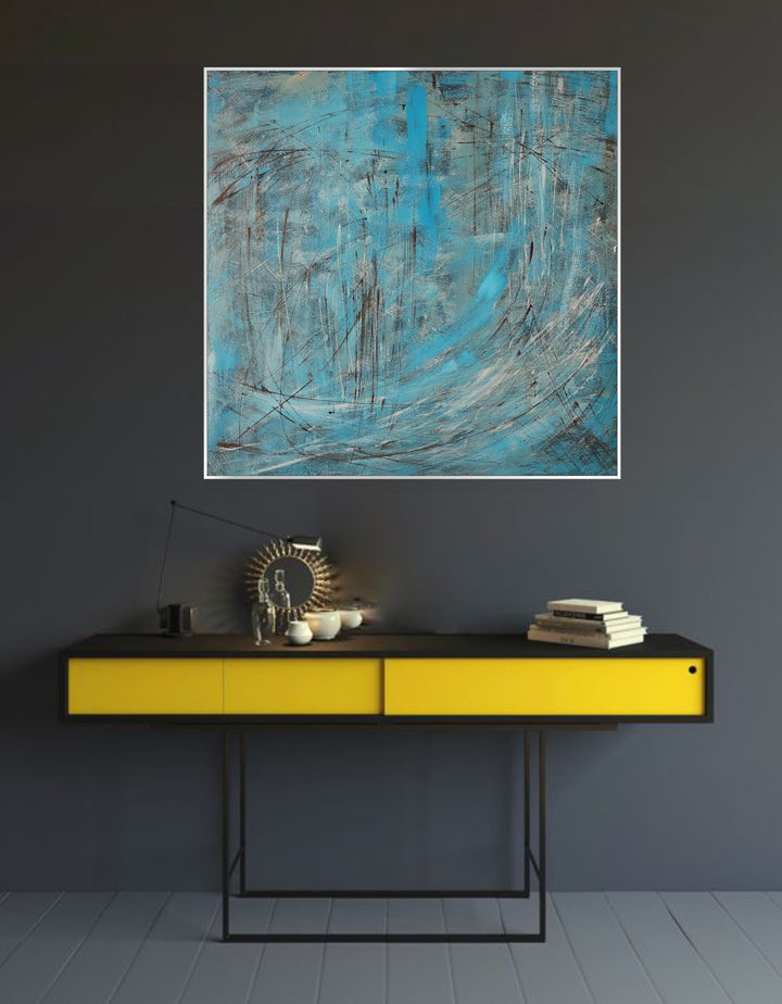 AZURE FRENZY 32"x32"