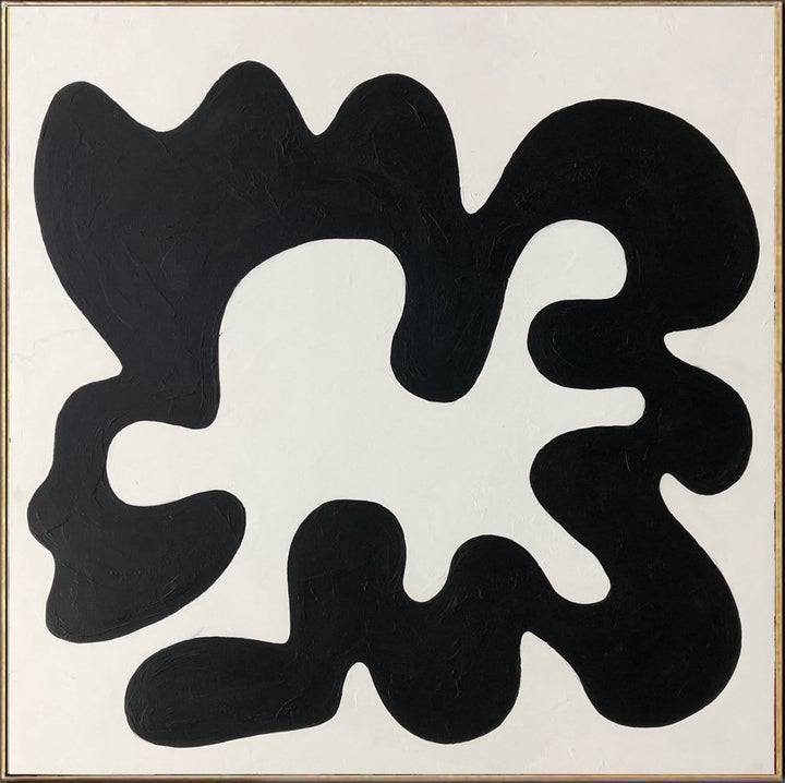 Large Abstract Black And White Paintings On Canvas Abstract Fine Art Modern Fine Art Texture Art Contemporary Creative Wall Art | WAY AROUND - trendgallery.ca