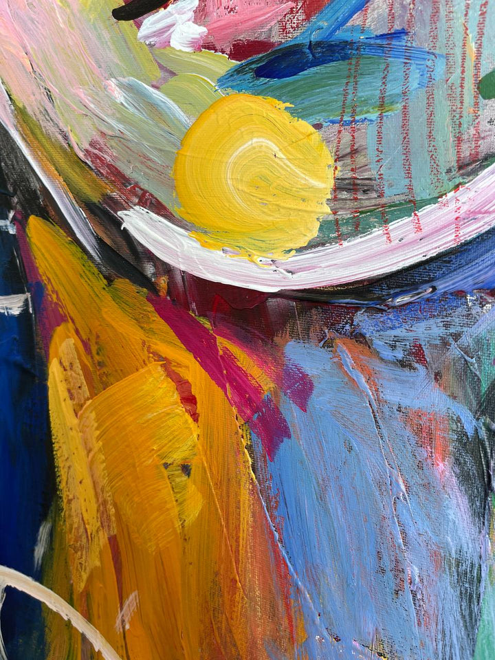 WOMAN WITH GLASSES 40"x40"