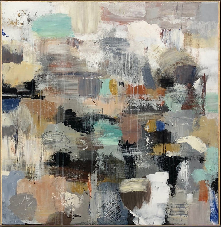 Original Abstract Colorful Painting On Canvas Modern Abstract Fine Art Texture Contemporary Oil Painting | COLD DAY - trendgallery.ca