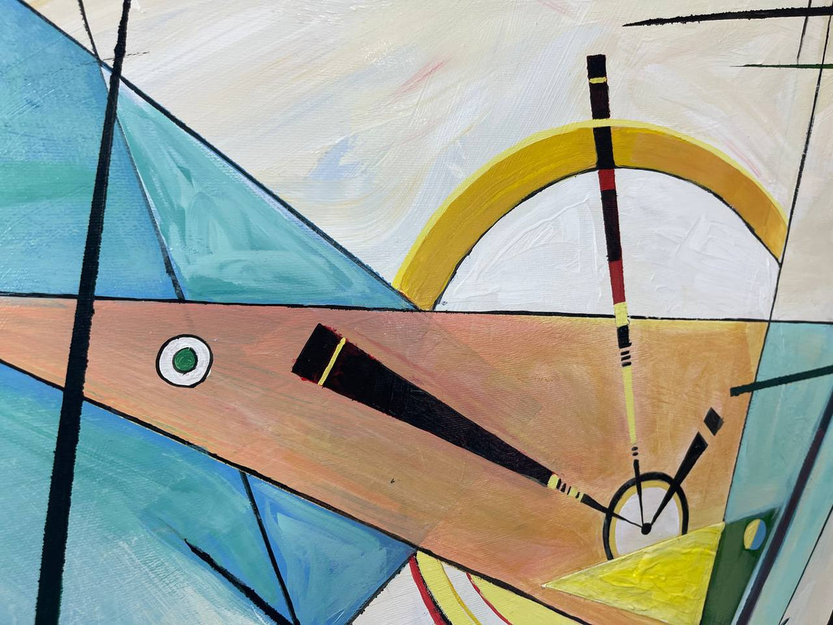 Colorful Shapes Abstract Art Kandinsky Style Expressionist Geometric ...