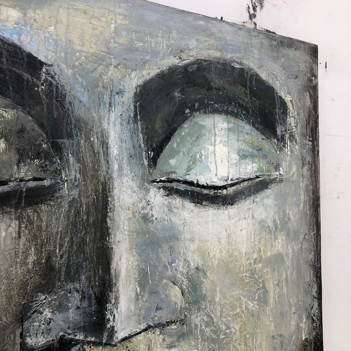 Buddhism Wall Art Buddha Painting Canvas Indian Religion Painting Gautam Buddha Canvas Meditation Siddhartha Painting Yoga Painting | ZEN 32"x32" - trendgallery.ca