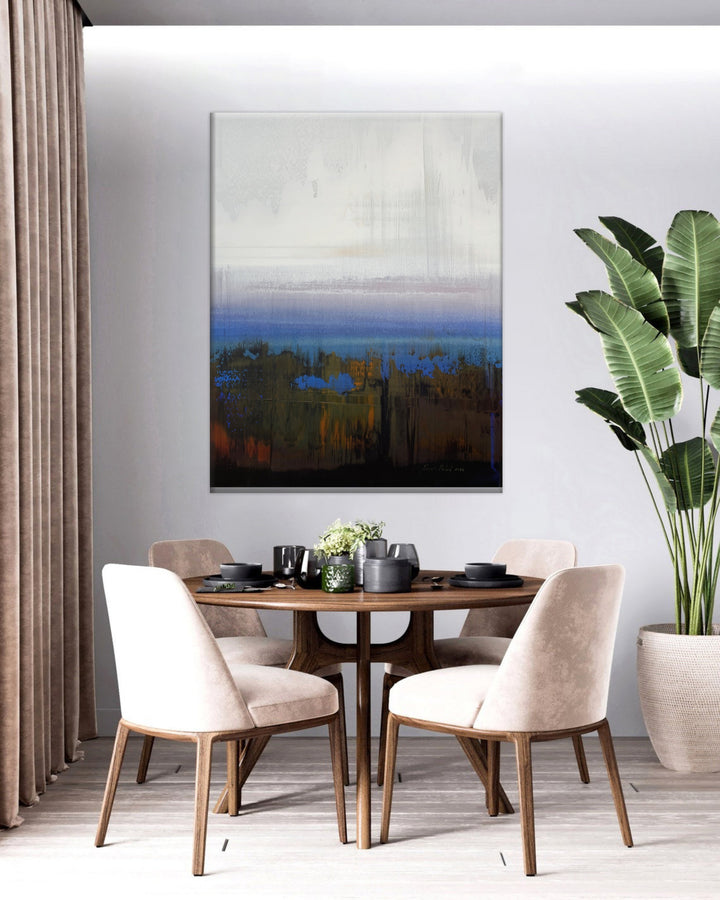 Original Abstract Landscape Paintings On Canvas Modern Textured Minimalist Art Handmade Painting for Home Wall Decor | ASSOCIATION 204 39.4"x31.5"