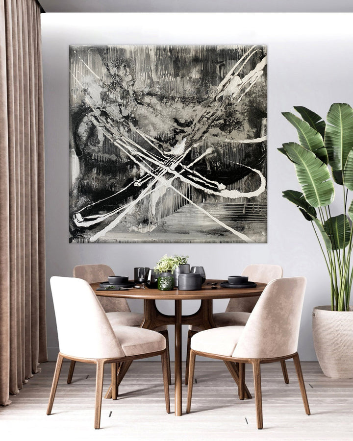 MONOCHROMATIC MAELSTROM 26"x26"
