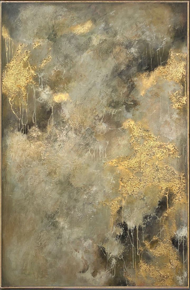 Abstract Gold Painting Large Abstract Painting on Canvas Modern Oil Painting Original Minimalist Art Abstract Art | LIQUID GOLD - trendgallery.ca