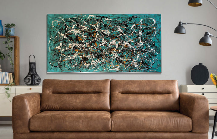 TURQUOISE FRENZY 20.5"x40.1"