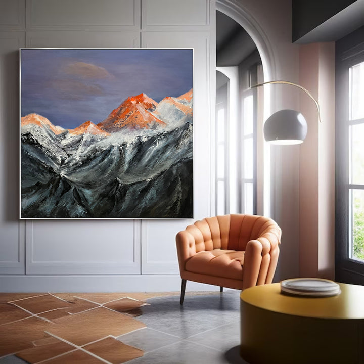 SNOWY MOUNTAINS 40"x40"