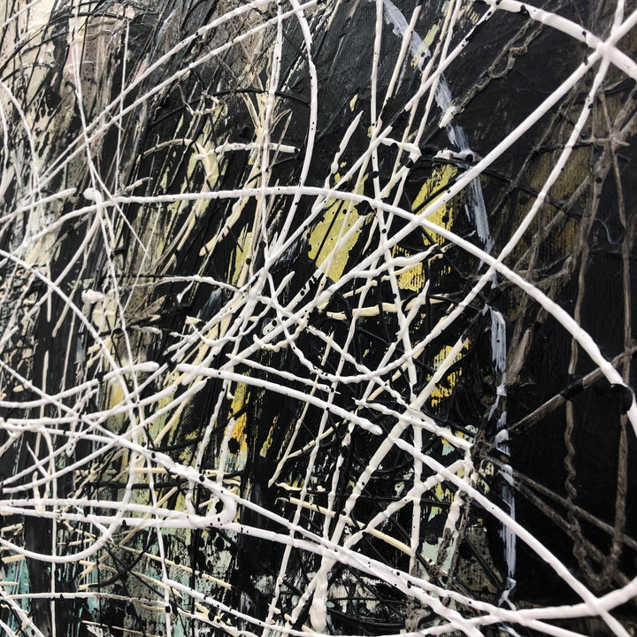 Jackson Pollock Style Paintings On Canvas Original Abstract Modern Fine Art Wall Art Handmade Art | GHOSTLY VISION - trendgallery.ca