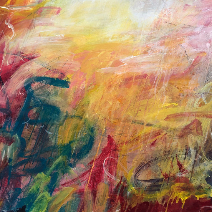 Extra Large Colorful Abstract Painting On Canvas Modern Acrylic Oil Painting Handmade Abstract Fine Art | STRAWBERRY FIELDS - trendgallery.ca