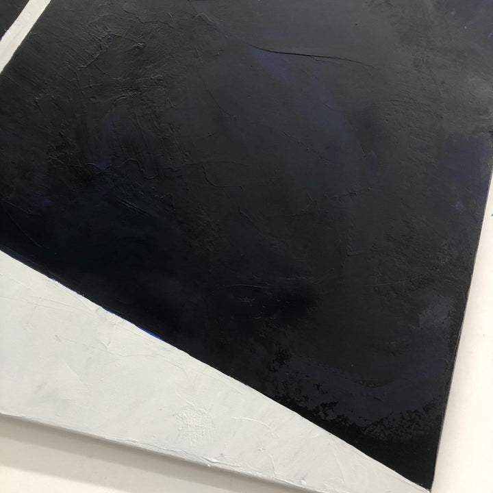 Large Original Abstract Black And White Painting On Canvas Modern Oil Fine Art Geometric Art Minimalist Wall Art | STRIKING DIFFERENCES - trendgallery.ca