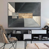 Large Abstract Geometric Paintings On Canvas In Black, Gray And Beige Colors Modern Geometric Shapes Art Original Hotel Decor | GEOMETRIC MYSTERY - trendgallery.ca