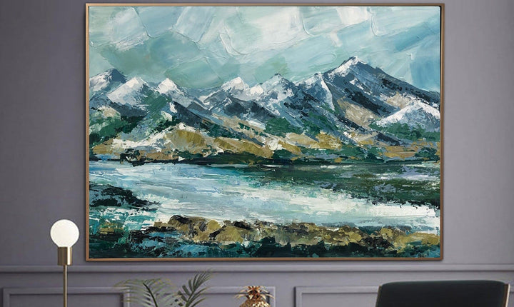 Abstract Mountains Painting Large Painting On Canvas Original Landscape Artwork Mountains Impasto Painting National Park | MAJESTY