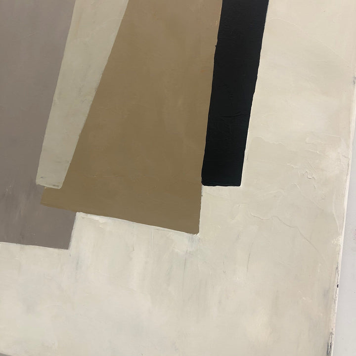 Original Abstract Beige Oil Painting On Canvas Modern Geometric Wall Art Texture Minimalist Fine Art | THE GHOST MONUMENT - trendgallery.ca