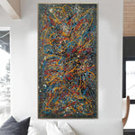Jackson Pollock Style Paintings On Canvas Original Colorful Painting Urban Fine Art Modern Textured Painting | OBLIVION