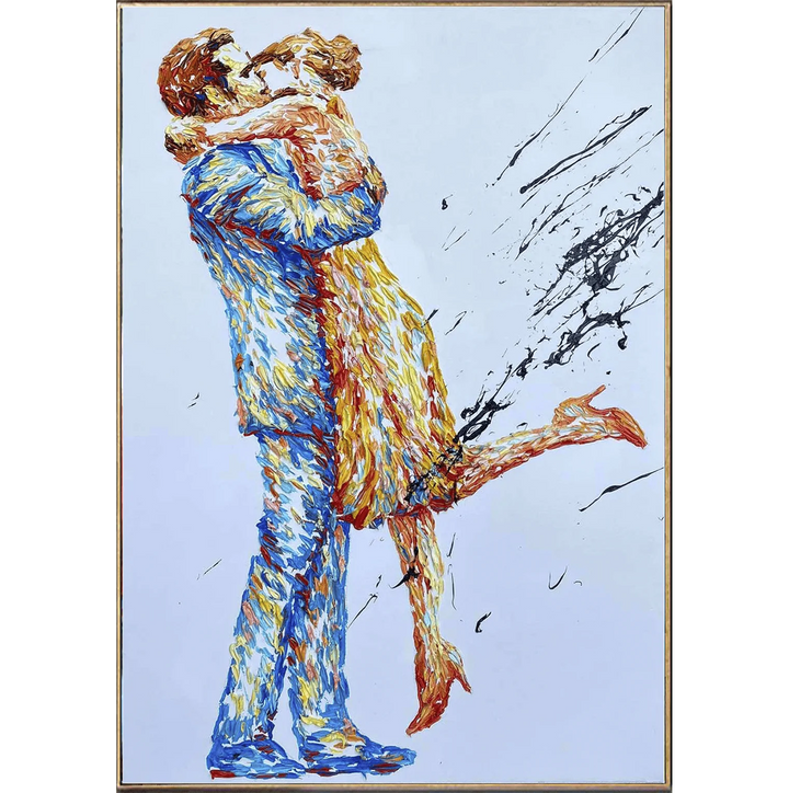 Oil Paintings Abstract Wall Art Hand Love Couple Romantic Canvas | LOVE RENDEZVOUS