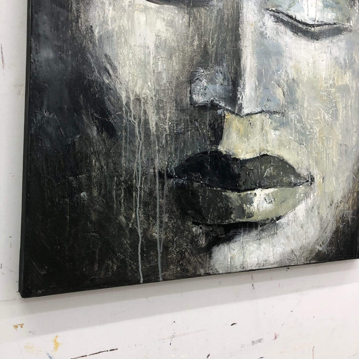 Buddhism Wall Art Buddha Painting Canvas Indian Religion Painting Gautam Buddha Canvas Meditation Siddhartha Painting Yoga Painting | ZEN 32"x32" - trendgallery.ca