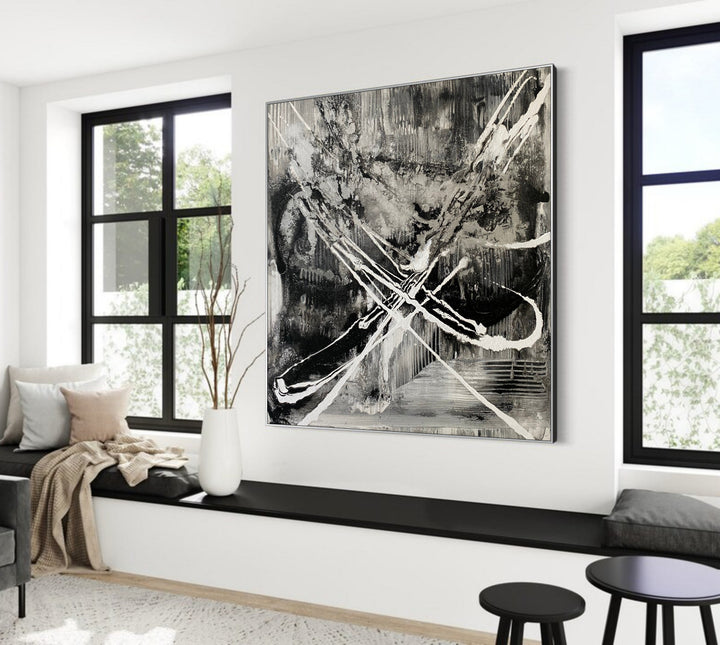 MONOCHROMATIC MAELSTROM 26"x26"